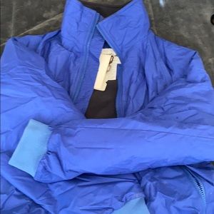 Blue never worn puffer jacket